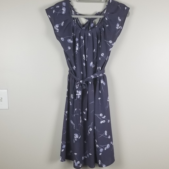 🎀LC Lauren Conrad Floral Blue Dress - Picture 2 of 9